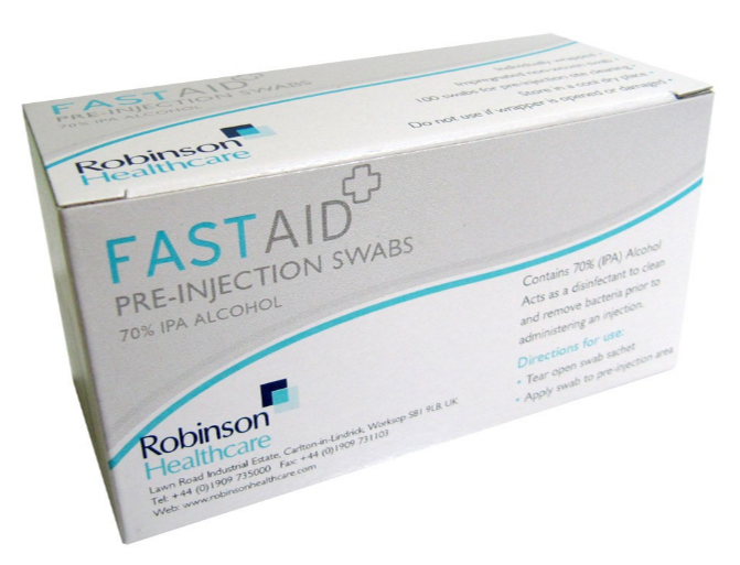 IPA ALCOHOL PRE-INJECTION SWABS X 100